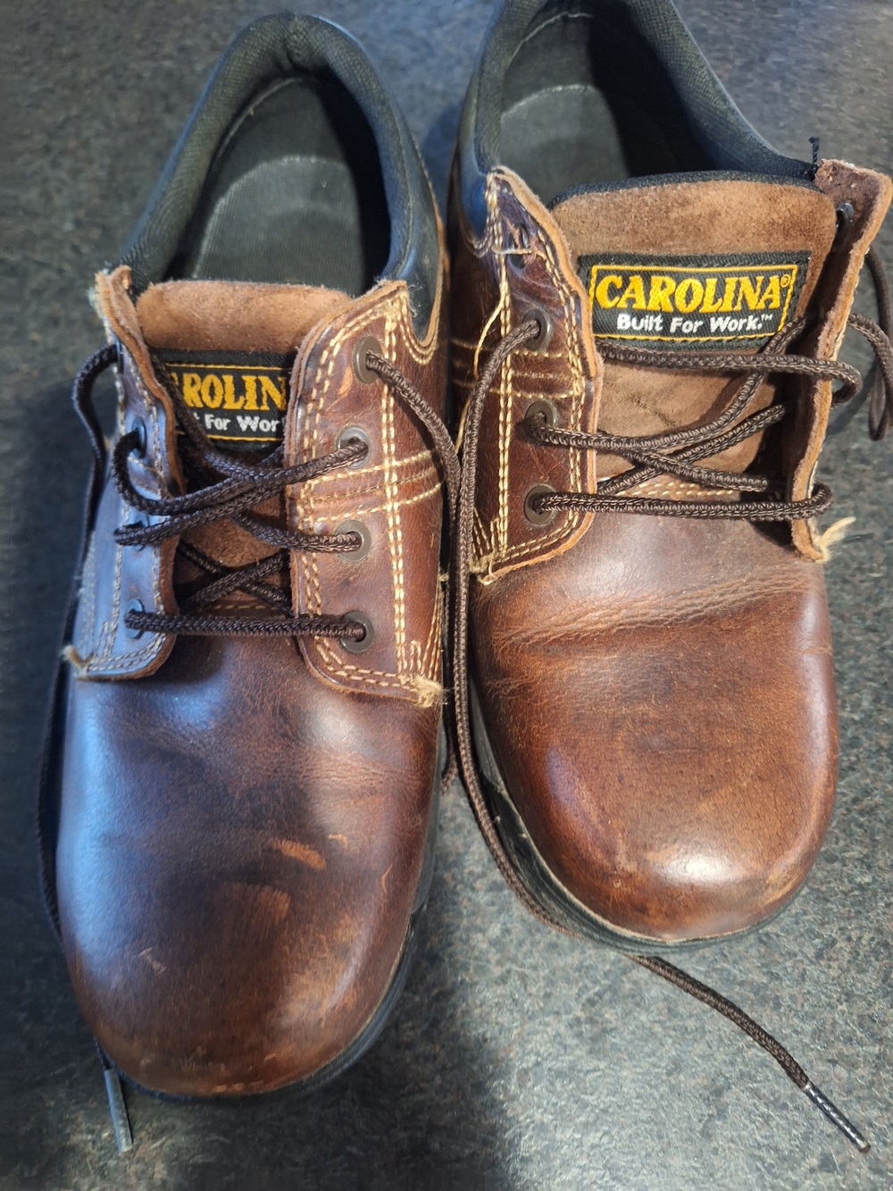 Carolina Men’s Brown Leather Steel Toe Work Boots - Lace-Up Safety Shoes